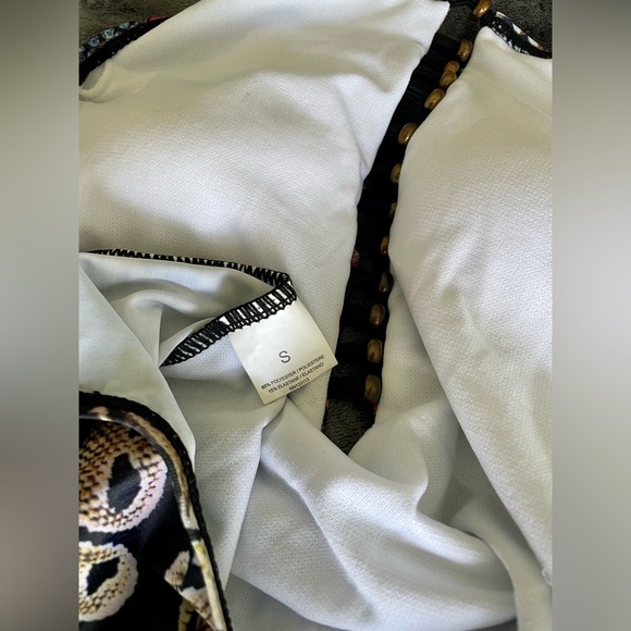 Sexy one piece swimsuit women size S + beads and back buckle *has a small hole - Picture 4 of 5